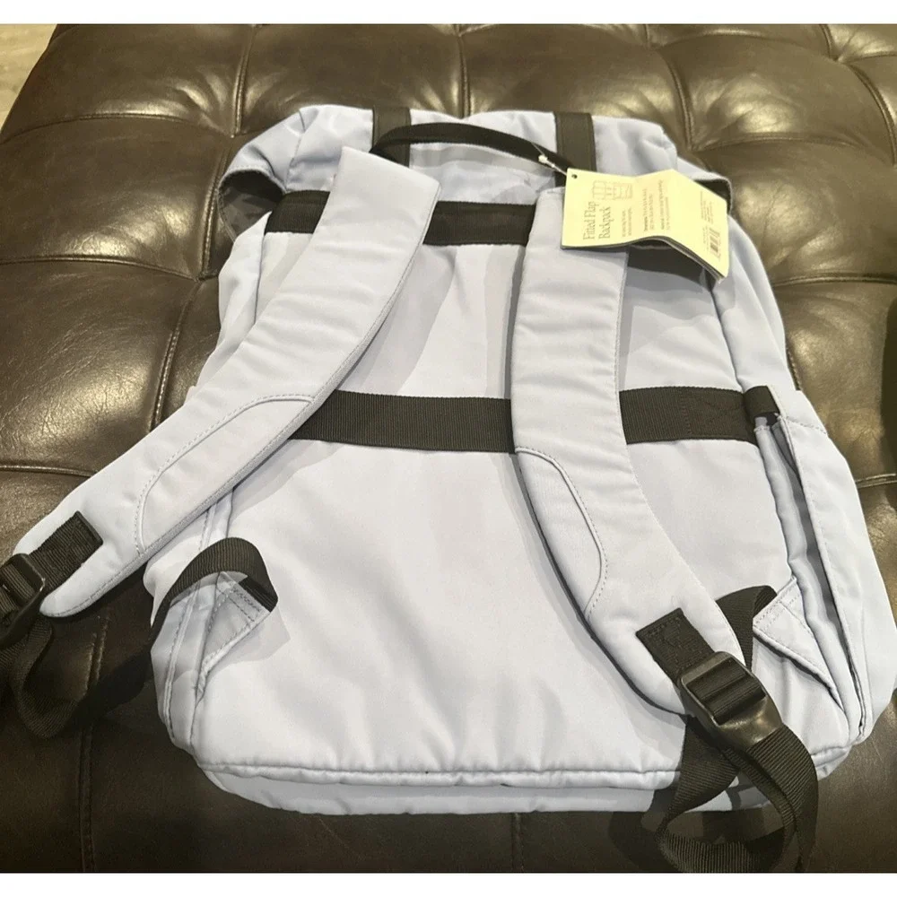 Open Story Lot‎ Of 2 Travel Backpacks Lime Commuter & Blue Fitted Flap School